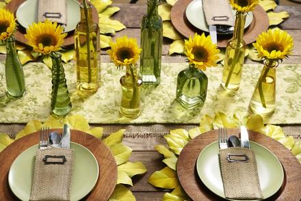 sunflower tablescape  x