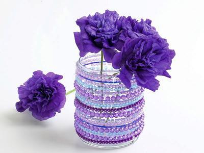 beaded vase craft