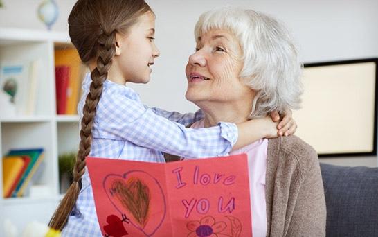 grandmother and grandaughter