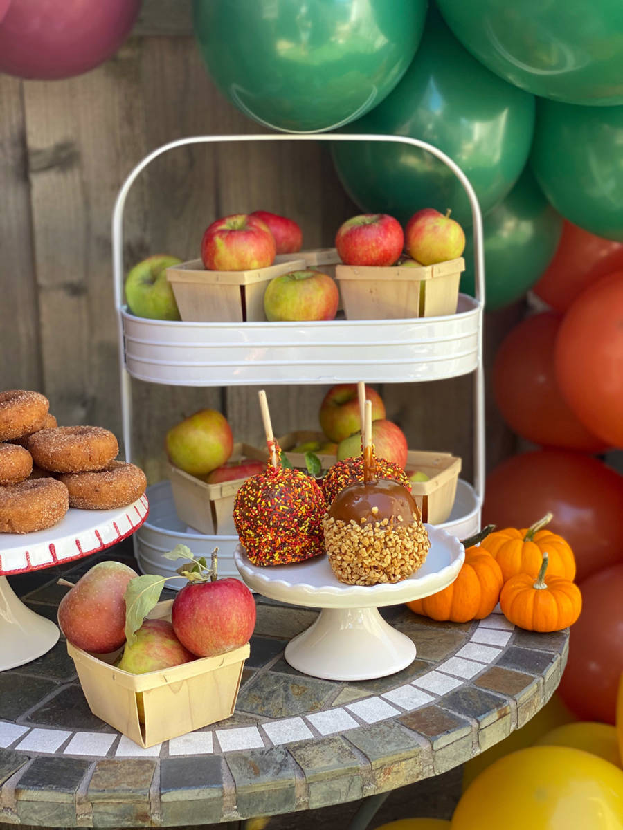 fall birthday dessert table