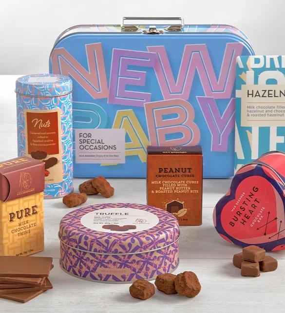 push present ideas Max Brenner New Baby Tin