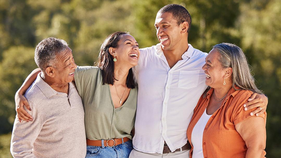 parents' day with Family together in nature