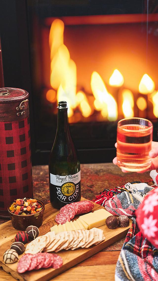 winter quotes charcuterie wine by fire