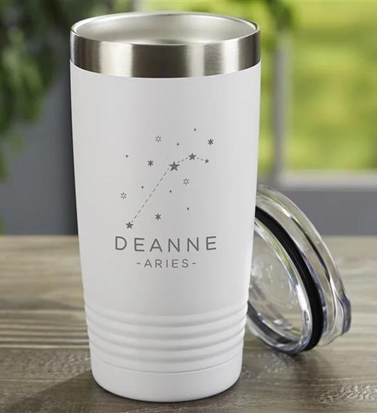 march birthdays personalized zodiac tumbler