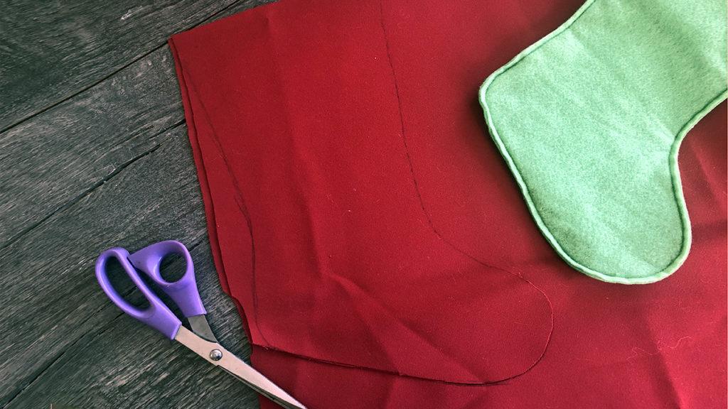 diy christmas stocking with Christmas stocking template