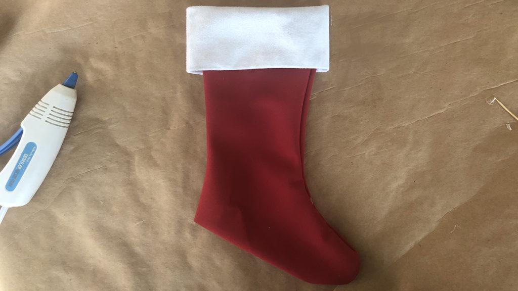 DIY Christmas stocking finished