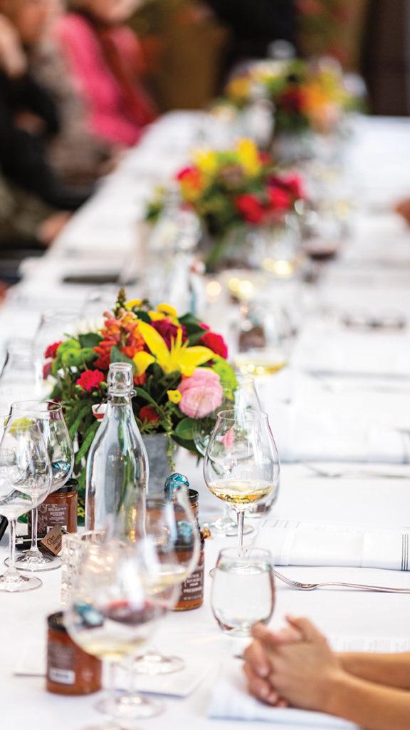 history of marriage with a wedding tablescape with colorful flowers